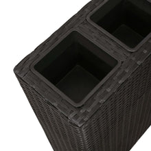 Load image into Gallery viewer, Garden Raised Bed with 4 Pots 2 pcs Poly Rattan Black(2x41084) TapClickBuy