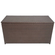 Load image into Gallery viewer, Garden Storage Box Brown 120x50x60 cm Poly Rattan TapClickBuy