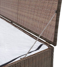 Load image into Gallery viewer, Garden Storage Box Brown 120x50x60 cm Poly Rattan TapClickBuy