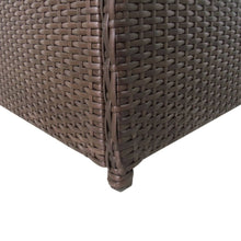 Load image into Gallery viewer, Garden Storage Box Brown 120x50x60 cm Poly Rattan TapClickBuy