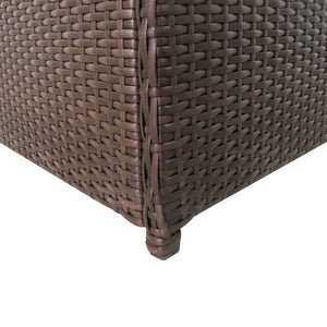 Garden Storage Box Brown 120x50x60 cm Poly Rattan TapClickBuy
