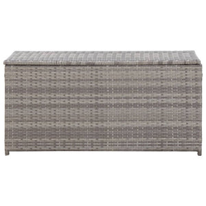 Garden Storage Box Poly Rattan 100x50x50 cm Grey TapClickBuy