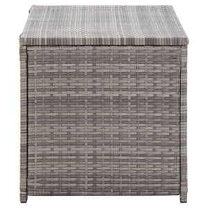 Garden Storage Box Poly Rattan 100x50x50 cm Grey TapClickBuy