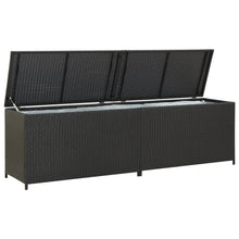 Load image into Gallery viewer, Garden Storage Box Poly Rattan 200x50x60 cm Black TapClickBuy