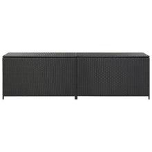 Load image into Gallery viewer, Garden Storage Box Poly Rattan 200x50x60 cm Black TapClickBuy