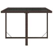Load image into Gallery viewer, Garden Table Brown 109x107x74 cm Poly Rattan and Glass TapClickBuy