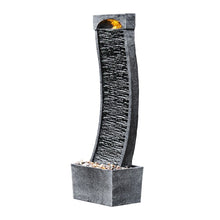 Load image into Gallery viewer, Garden Water Fountain Feature with Lights, Outdoor Curved Waterfall TapClickBuy