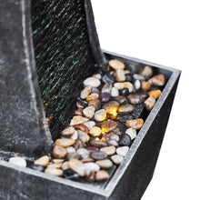 Load image into Gallery viewer, Garden Water Fountain Feature with Lights, Outdoor Curved Waterfall TapClickBuy