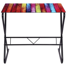 Load image into Gallery viewer, Glass Desk Design World Map Rainbow TapClickBuy