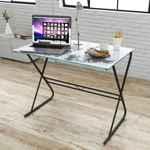 Glass Desk Design World Map Rainbow TapClickBuy