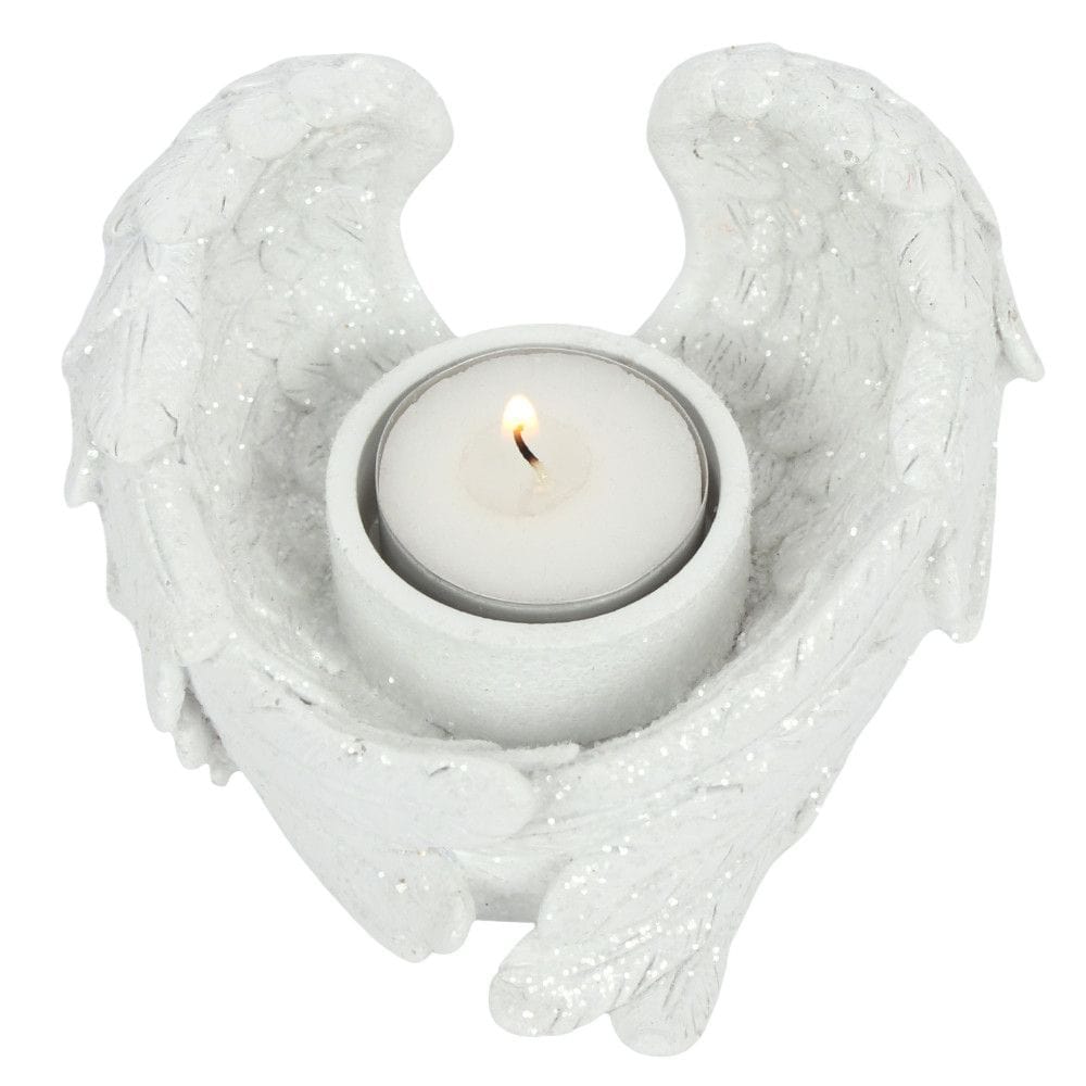 Glitter Angel Wing Candle Holder TapClickBuy