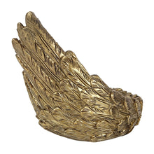 Load image into Gallery viewer, Gold Single Raised Angel Wing Candle Holder TapClickBuy