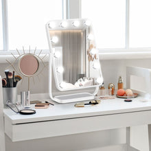 Load image into Gallery viewer, Hollywood Makeup Mirror with LED Lights, with 12 Dimmable LED White TapClickBuy
