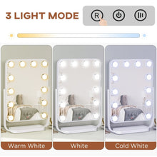 Load image into Gallery viewer, Hollywood Makeup Mirror with LED Lights, with 12 Dimmable LED White TapClickBuy
