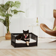 Load image into Gallery viewer, Indoor Outdoor Rattan Cat or Small Dog Bed Sofa Water Resistant TapClickBuy