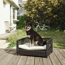 Load image into Gallery viewer, Indoor Outdoor Rattan Cat or Small Dog Bed Sofa Water Resistant TapClickBuy