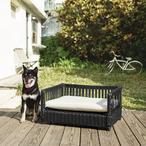 Indoor Outdoor Rattan Cat or Small Dog Bed Sofa Water Resistant TapClickBuy