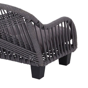 Indoor Outdoor Woven Cat & Dog Sofa Bed Lounger Grey ST-N10007-UK TapClickBuy