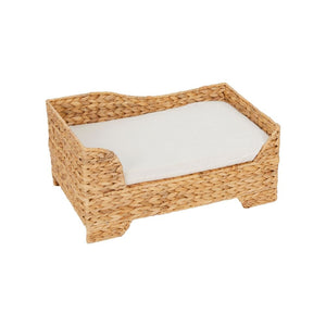 Indoor Wicker Cat/Dog Elevated Bed & Washable Cushion ST-N10002-UK TapClickBuy