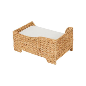 Indoor Wicker Cat/Dog Elevated Bed & Washable Cushion ST-N10002-UK TapClickBuy