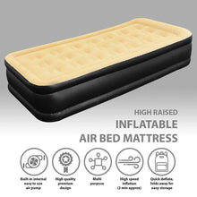 Load image into Gallery viewer, Jilong Luxury Twin Size Air Bed Mattress Soft Flocked Inflatable Camping Relaxing Airbed TapClickBuy