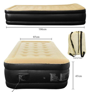 Jilong Luxury Twin Size Air Bed Mattress Soft Flocked Inflatable Camping Relaxing Airbed TapClickBuy