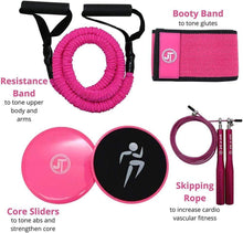 Load image into Gallery viewer, JT Fitness Booty Band Belt,Resistance Band for Legs &amp; Glutes Fitness Band Pink TapClickBuy