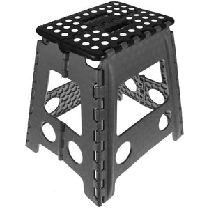 Large Folding Step Stool GREY/BLACK HS-023A HS1023 SM-06373 AS-76307 TapClickBuy