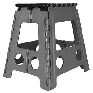 Large Folding Step Stool GREY/BLACK HS-023A HS1023 SM-06373 AS-76307 TapClickBuy