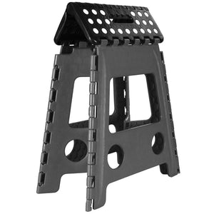 Large Folding Step Stool GREY/BLACK HS-023A HS1023 SM-06373 AS-76307 TapClickBuy