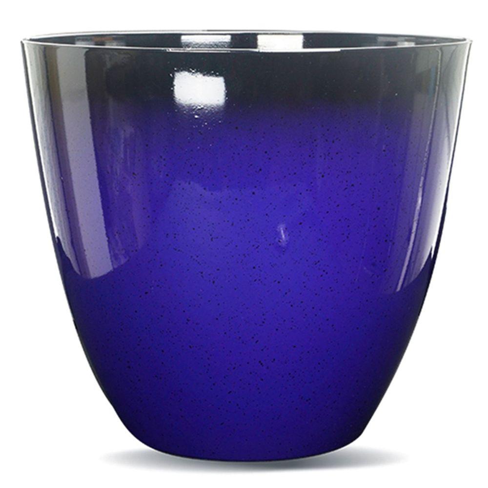 Large Round Glazed Effect Egg Cup Planter Patio Flower Plant Pot Tub Blue TapClickBuy