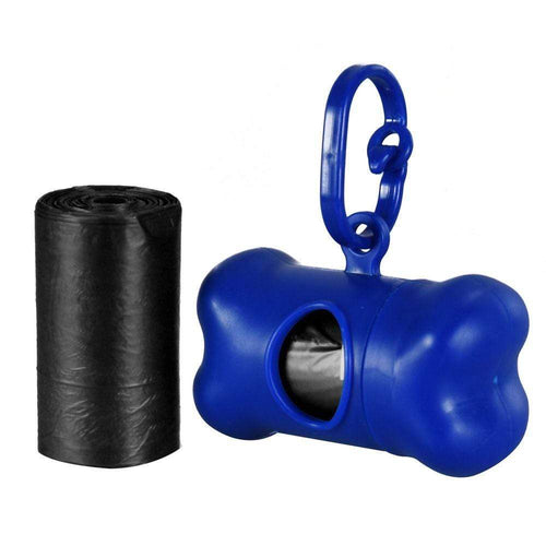 Lightweight Dog Poop Waste Dispenser with Bag Scoop Refill with 2 20pc Rolls of Bags Blue TapClickBuy