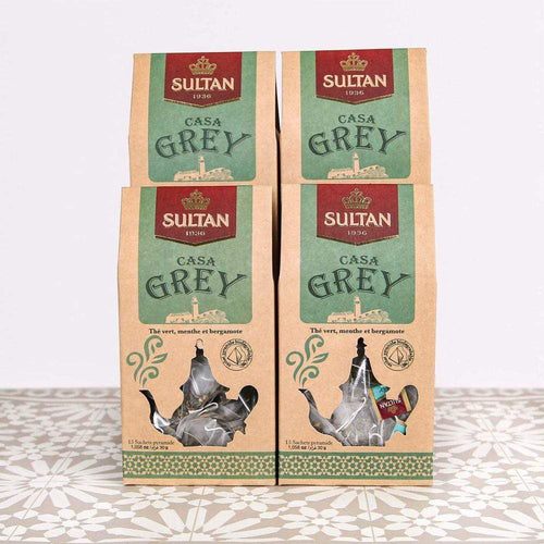 Multipacks of 4 or 10 Casa Grey Mint and Bergamot Green Tea - 15 Pyramid Tea Bags 2gr TapClickBuy