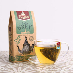 Multipacks of 4 or 10 Casa Grey Mint and Bergamot Green Tea - 15 Pyramid Tea Bags 2gr TapClickBuy