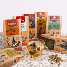 Load image into Gallery viewer, Multipacks of 4 or 10 Forever Rose Mint and Red Rose Petals Green Tea - 15 Pyramid Tea Bags  2gr TapClickBuy