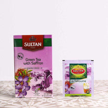 Load image into Gallery viewer, Multipacks of 4 or 10 Green Tea with Saffron 20 tea bags x 1.6 gr TapClickBuy