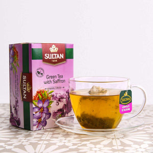 Multipacks of 4 or 10 Green Tea with Saffron 20 tea bags x 1.6 gr TapClickBuy