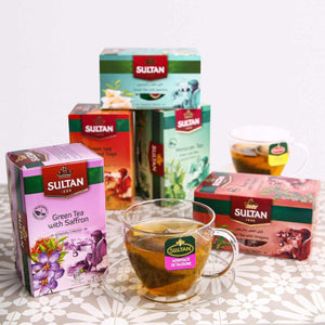 Multipacks of 4 or 10 Green Tea with Saffron 20 tea bags x 1.6 gr TapClickBuy