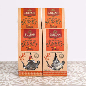 Multipacks of 4 or 10 Marrakesh Sunset Orange and Cinnamon Black Tea - 15 Pyramid Tea Bags 2gr (Pack of 4) TapClickBuy