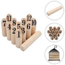Load image into Gallery viewer, Number Kubb Game Set Wood TapClickBuy
