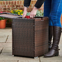 Load image into Gallery viewer, Outdoor Garden Rattan Fire Pit 9kg Gas Bottle Tank Storage, Brown TapClickBuy
