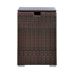 Outdoor Garden Rattan Fire Pit 9kg Gas Bottle Tank Storage, Brown TapClickBuy