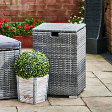 Load image into Gallery viewer, Outdoor Garden Rattan Fire Pit 9kg Gas Bottle Tank Storage, Grey TapClickBuy