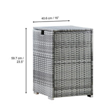 Load image into Gallery viewer, Outdoor Garden Rattan Fire Pit 9kg Gas Bottle Tank Storage, Grey TapClickBuy