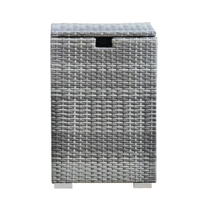 Outdoor Garden Rattan Fire Pit 9kg Gas Bottle Tank Storage, Grey TapClickBuy