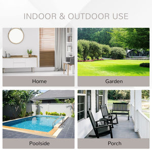 Outdoor Patio Furniture Single Rattan Sofa Chair Padded Cushion All Weather for Garden Poolside Balcony Grey TapClickBuy