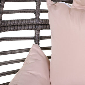 PE Rattan Outdoor Egg Chair w/ Cushion Grey TapClickBuy