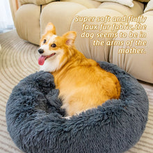 Load image into Gallery viewer, Pet Beds for Cats, Anti Anxiety Fluffy Dog Bed Cuddler with Anti-Slip &amp; Water-Resistant Bottom, Washable Calming Dog Bed for Small Medium Pets 27.6 x 27.6 inch TapClickBuy