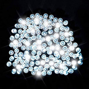 Planet Solar 200 White Outdoor String Solar Powered Water Resistant Fairy Lights 20m TapClickBuy