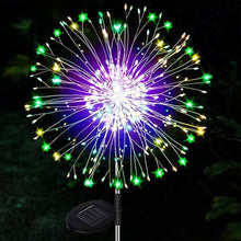 Load image into Gallery viewer, Planet Solar 90 Multi-Colour Starburst Solar Powered Outdoor Garden Path Stake Lights TapClickBuy